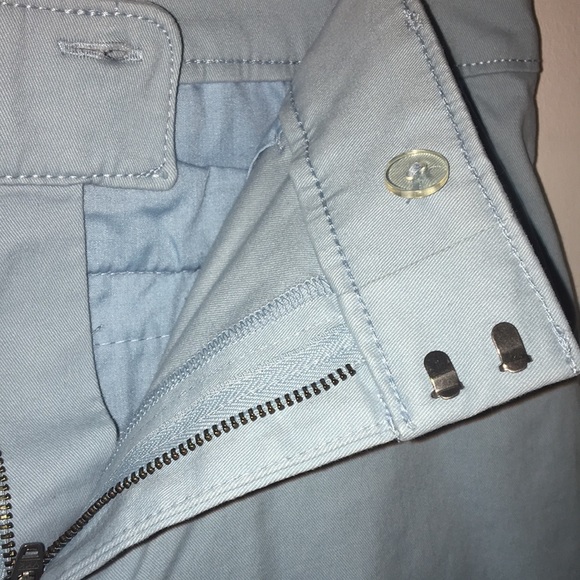 LOFT Light Blue Eyelet Hem Crop Pants - Picture 4 of 7